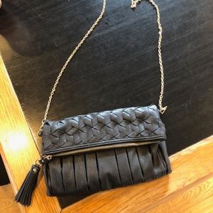Urban Expressions Black Crossbody Purse--textured